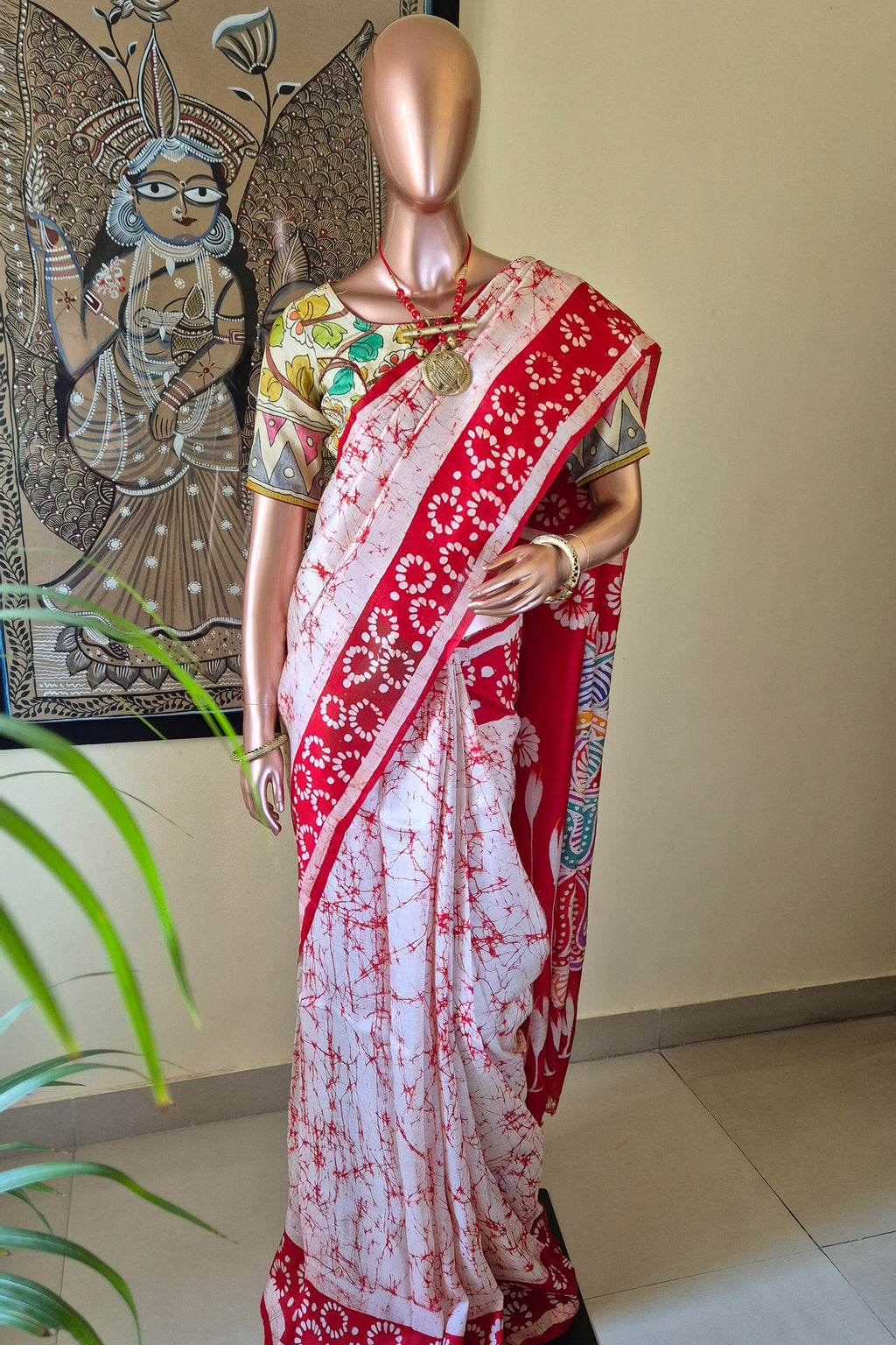 Bishnupuri Silk Saree With Wax Batik | bswb-007