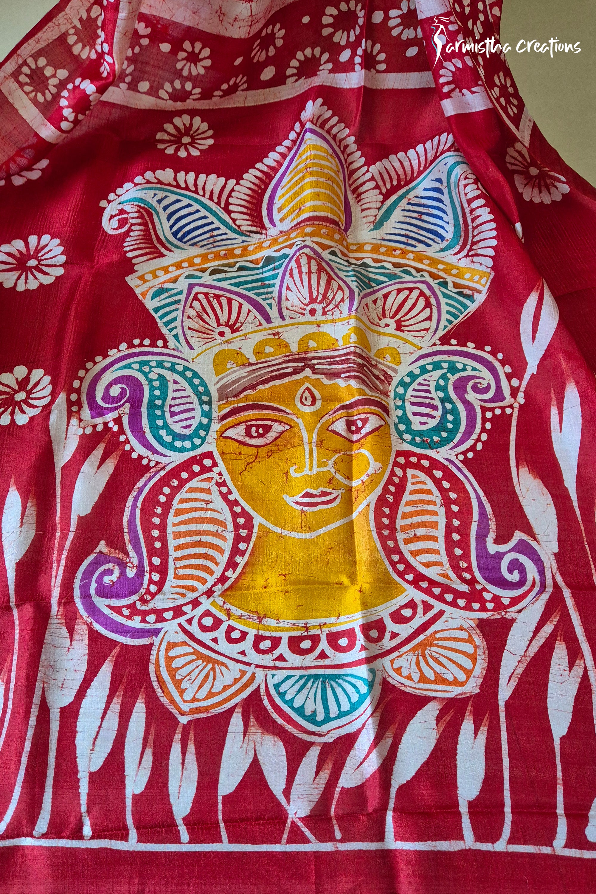 Bishnupuri Silk Saree With Wax Batik | bswb-007