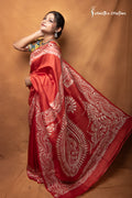 Raktim Rekha – Hand Painted Yellow Pure Bishnupuri Silk Saree