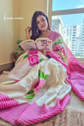 Rose Blossoms – Bishnupuri Silk Saree | bshp-011 image 0
