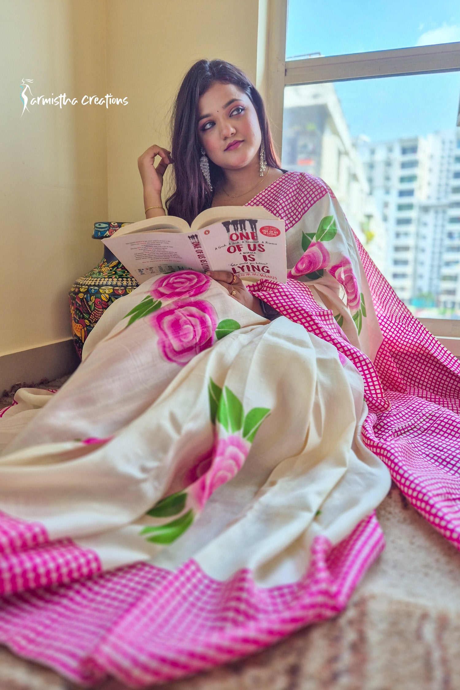 Rose Blossoms – Bishnupuri Silk Saree | bshp-011 image 0