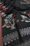Handloom Cotton Jamdani Black image 0