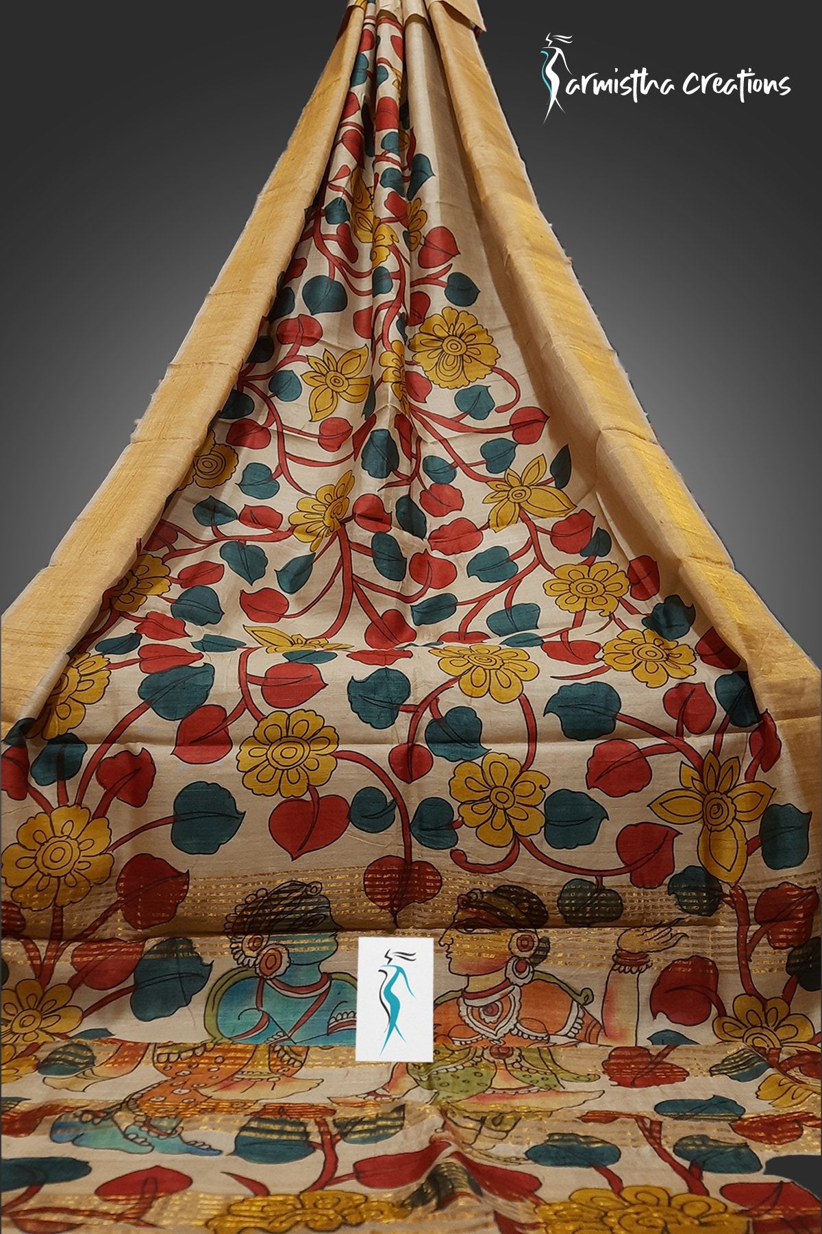 Zari Tussar Saree With Hand Kalamkari zthpk-021 image 0