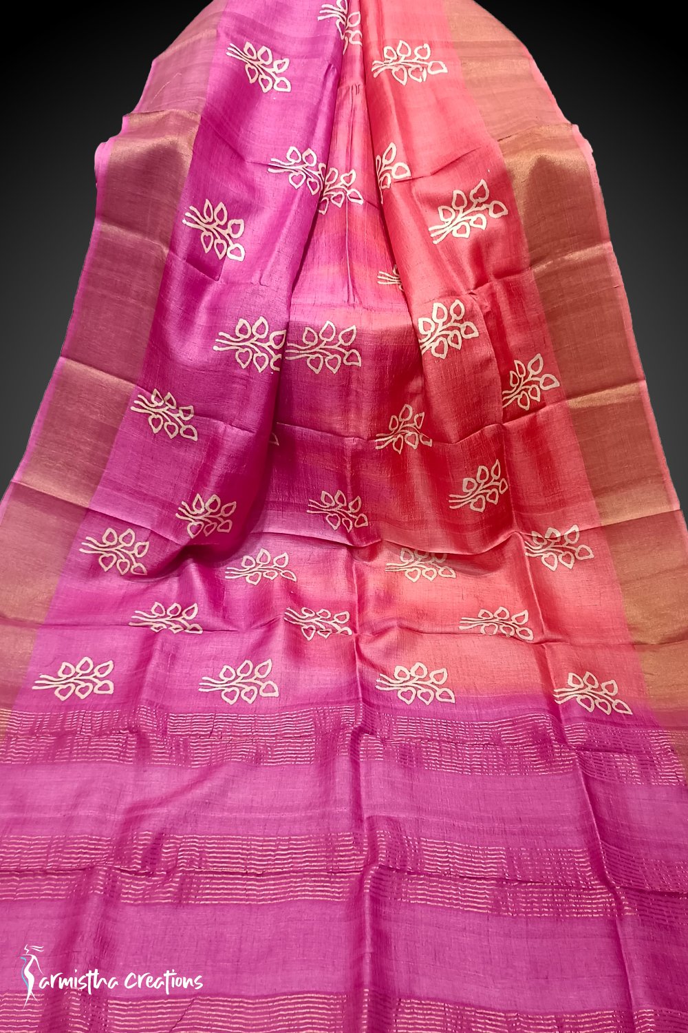 Zari Border Pure Desi Tussar Silk Saree dtzbhbp-102 image 0
