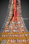 Zari Tussar Saree With Hand Kalamkari zthpk-005 image 0