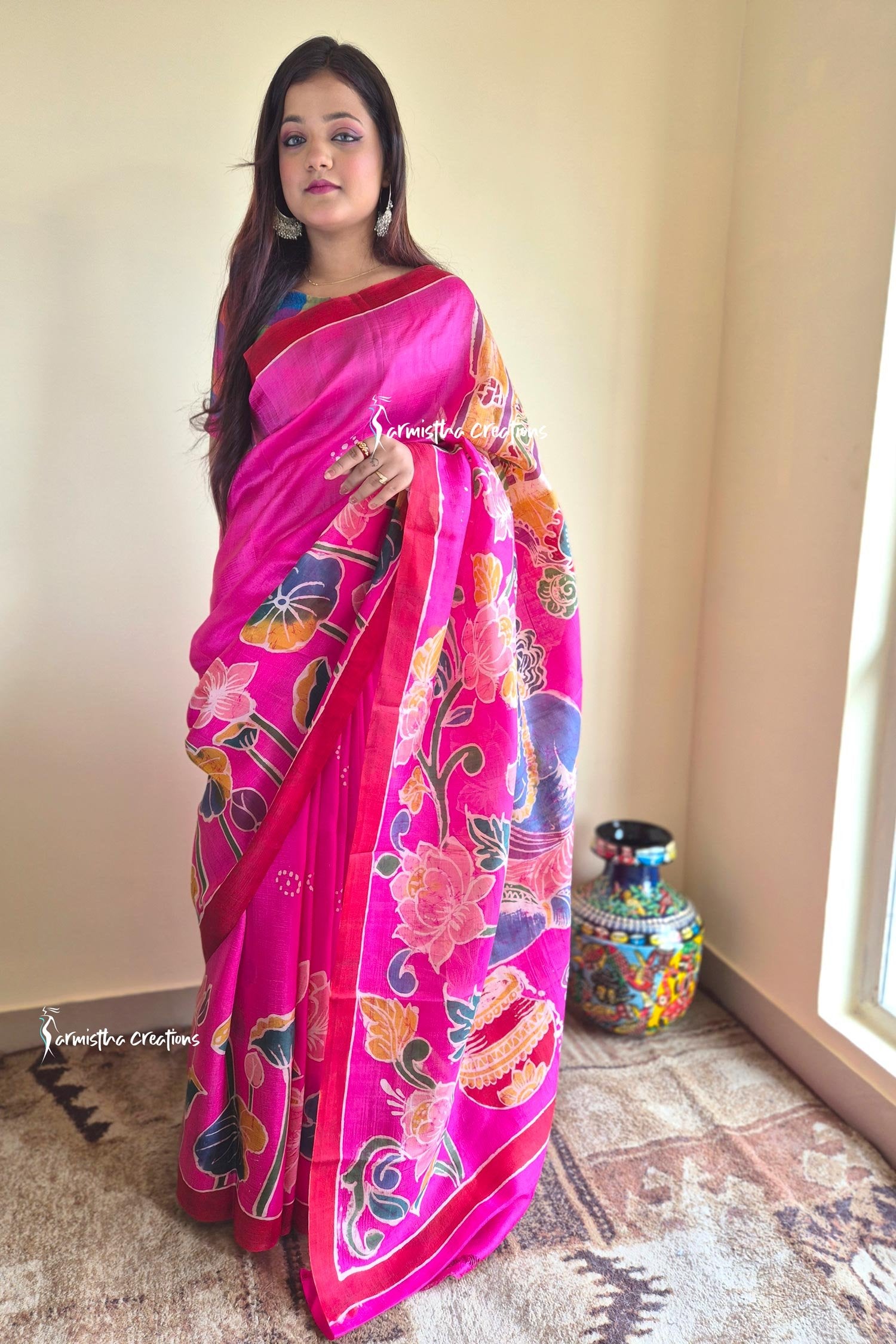 Pink Blush Bishnupuri Silk | bswb-006 image 1