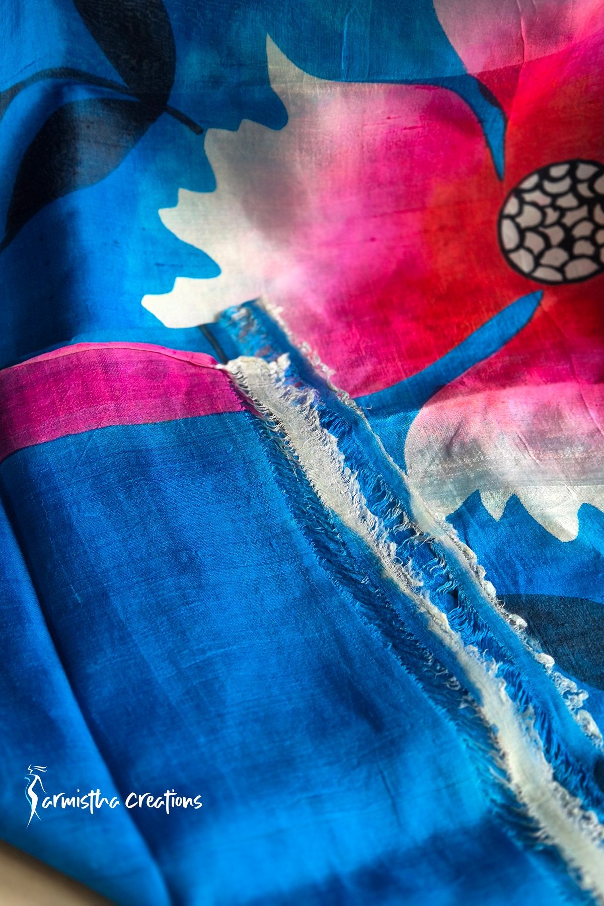 Prussian Winter Saree – Bishnupuri Silk Saree | bshp-012 image 2