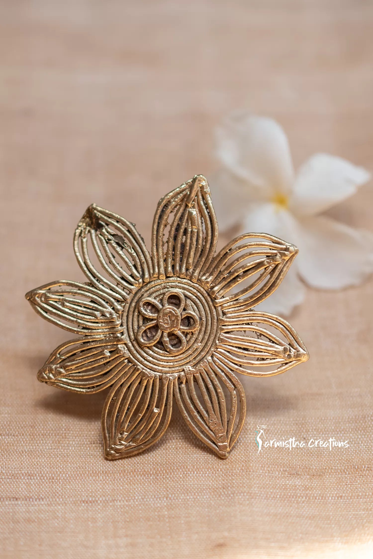 Sunflower Dokra Ring image 0