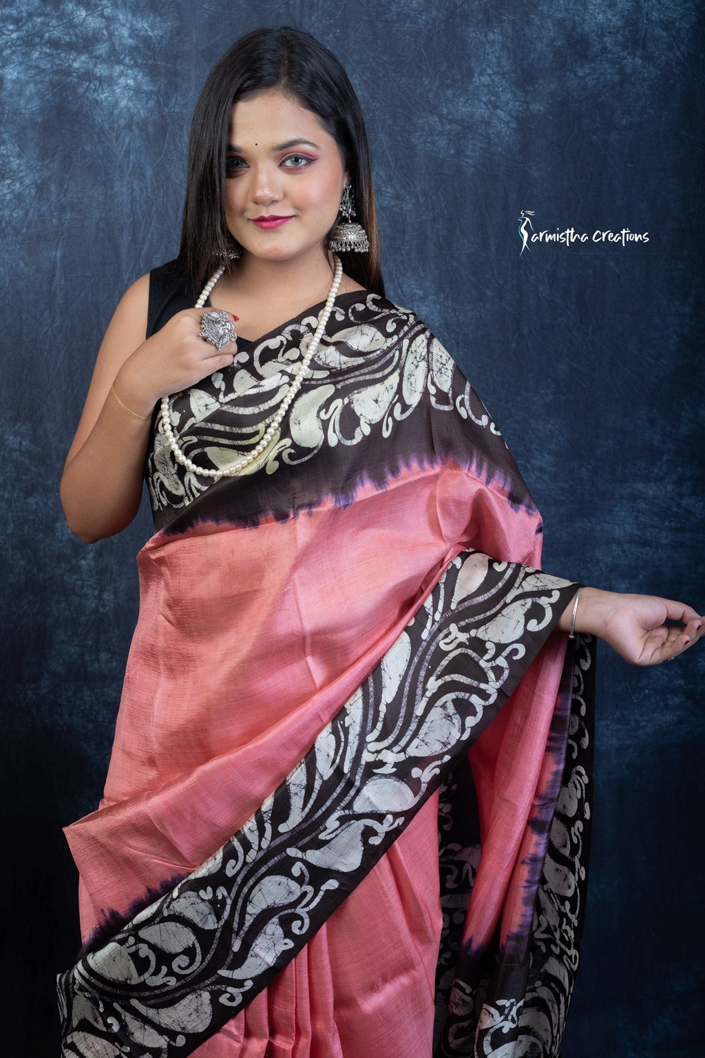 Noor-e-Nazaakat – Hand Batik Pure Bishnupuri Silk Saree | bssp-017 image 4
