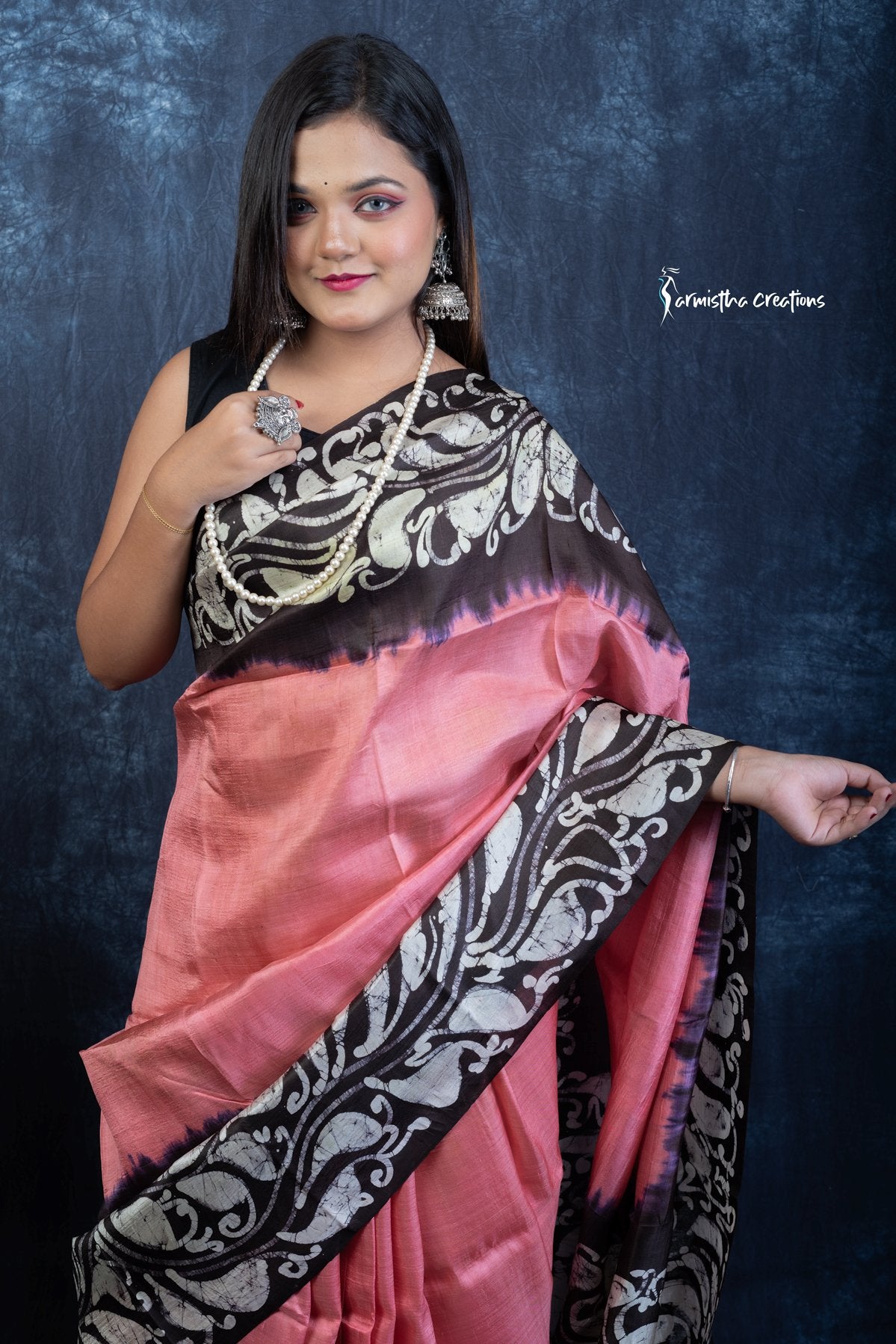 Noor-e-Nazaakat – Hand Batik Pure Bishnupuri Silk Saree | bssp-017 image 4
