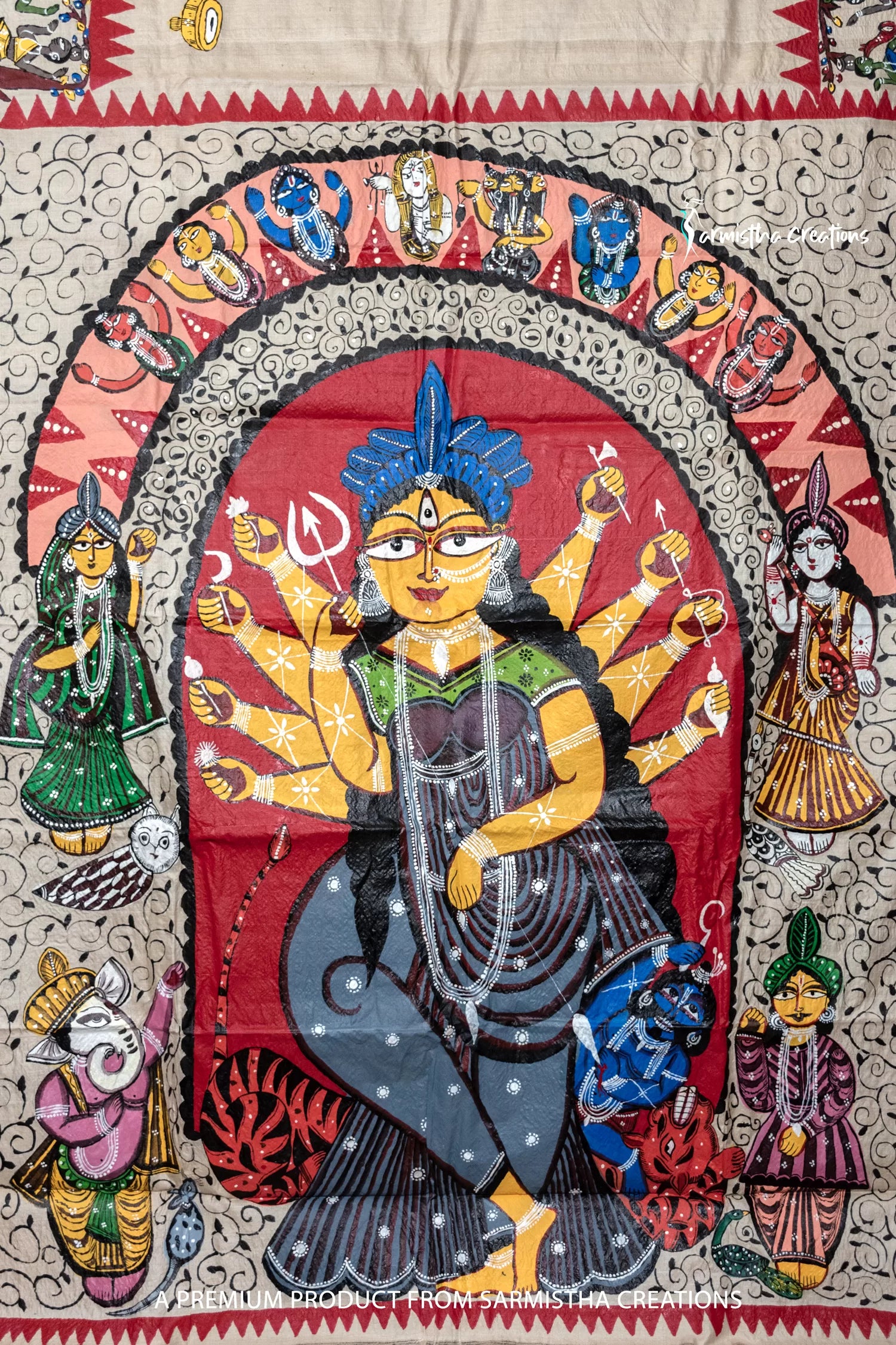 Uma - Silk Mark Certified Hand-Painted Tussar image 3