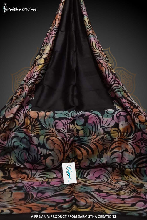 Bishnupuri Silk Saree With Hand Batik Work bssp-014 image 0