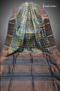 Zari Border Pure Desi Tussar Silk Saree With Hand-Block Printing dtzbhbp-115 image 0