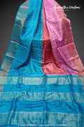Zari Border Pure Desi Tassar Silk Saree With Hand-Block Printing dtzbhbp-056 image 0