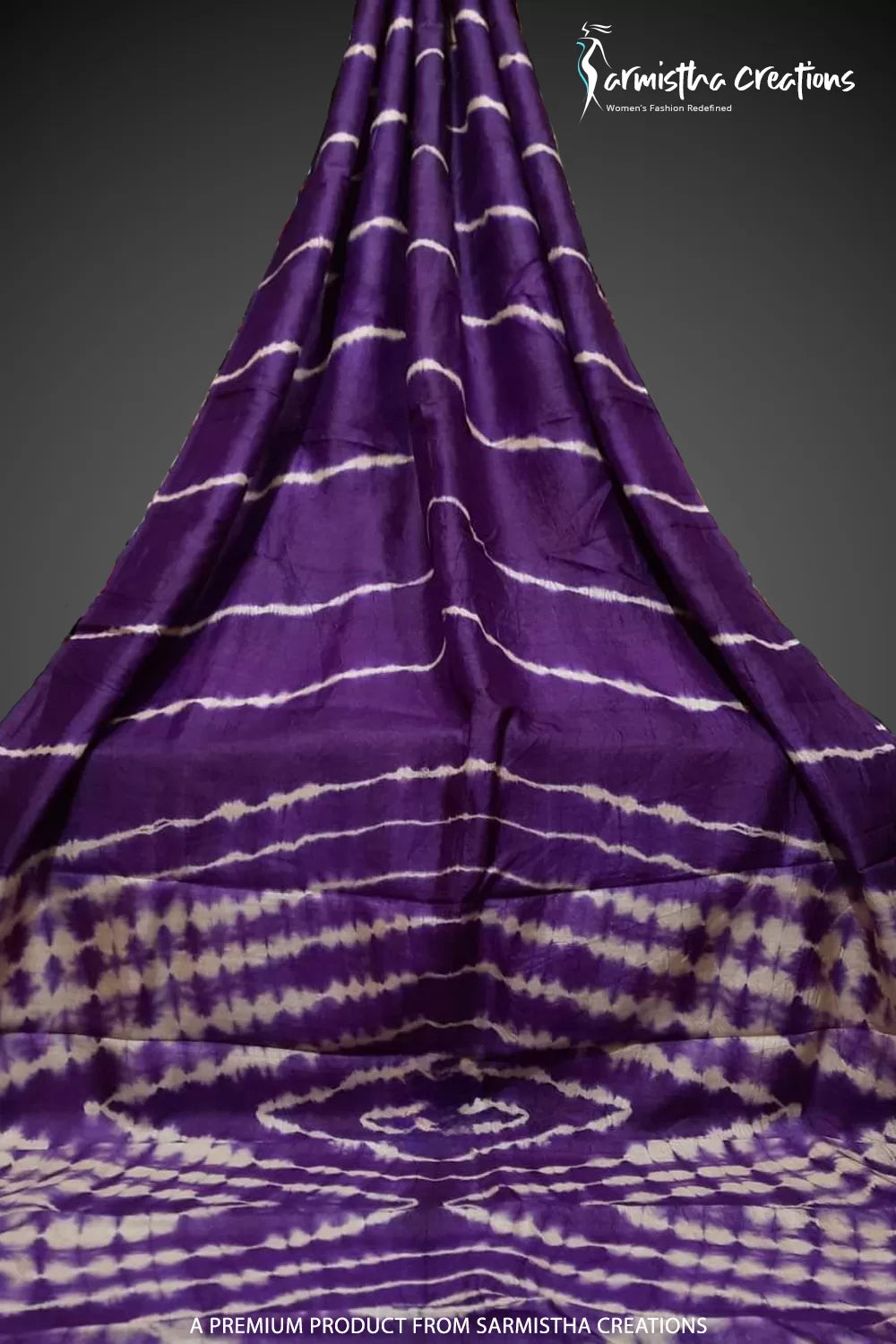 Shibori Print Bishnupuri Silk | bssp-003 image 2